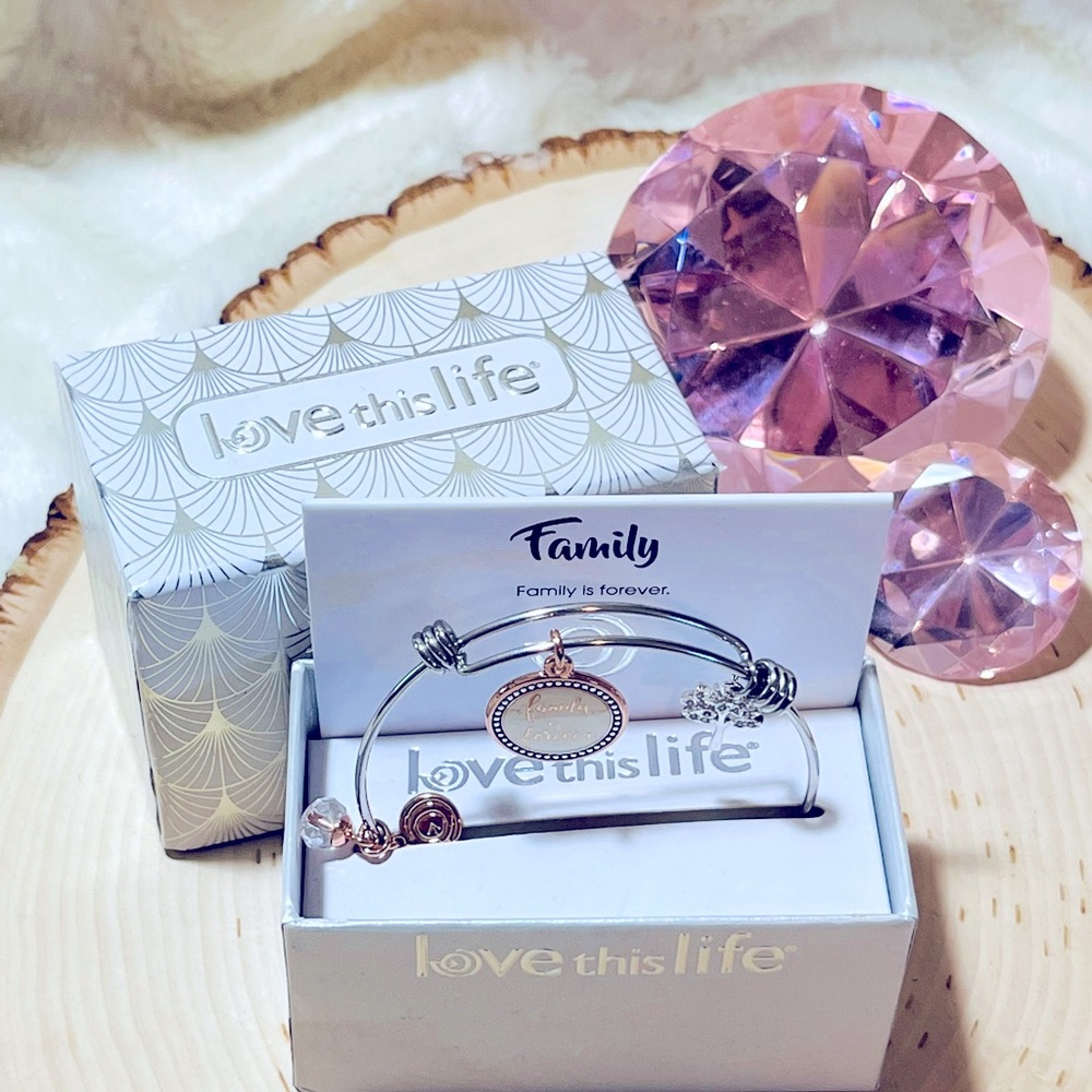 Love this life family charm bracelet NWT